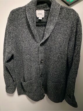 Old Navy Men’s Shawl Collar Cardigan Sweater - Charcoal